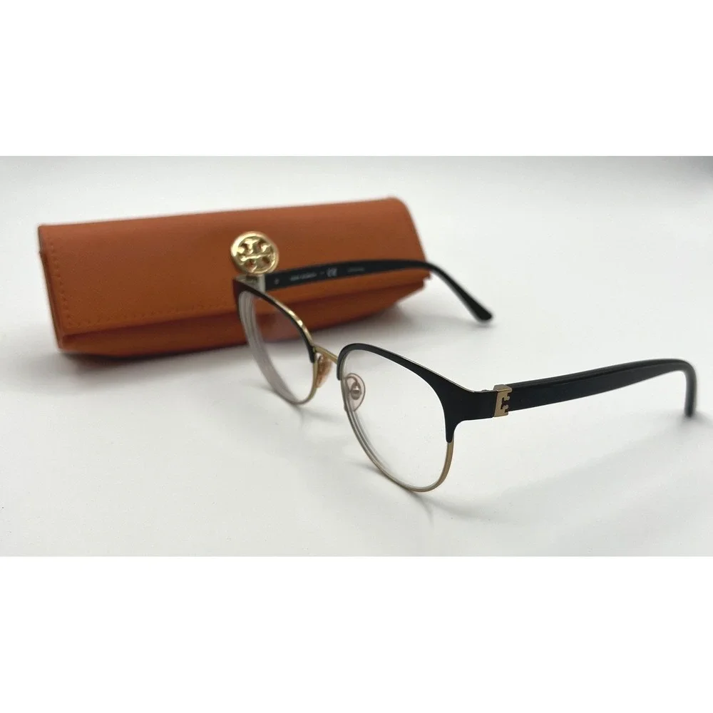 Tory Burch TY1054 3100 Black Gold Cat Eye Eyeglasses Frames with Case 50-18-140
